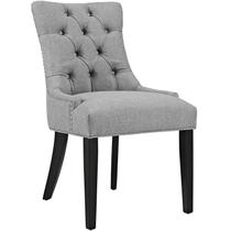 Cadeira lateral de jantar Modway Regent estofada em cinza claro