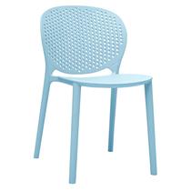 Cadeira lateral infantil Benzara Gyna 36cm azul sem braços