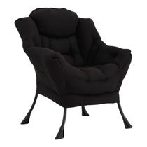 Cadeira Lazy Welnow Modern Reading Lounge Accent Black