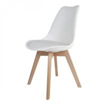 Cadeira Leda Branca - Charles Eames Wood Com Almofada Cadeira Leda Branca - Charles Eames Wood Com Almofada