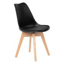 Cadeira Leda - Charles Eames, Saarinen Wood Com Almofada Pre