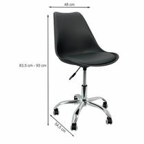 Cadeira Leda Office Luisa Saarinen Estofada Base Giratória Cromada