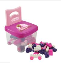 Cadeira lego brinquedo peças de montar princesa 50 peças