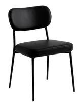 Cadeira Lilly material sintético Preto - Sallar Home