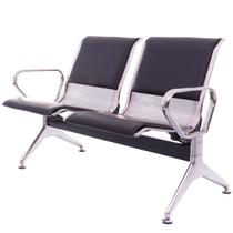 Cadeira Longarina Aço Inox com Estofado 2 Lugares Cadeira Longarina Aço Inox com Estofado 2 Lugares