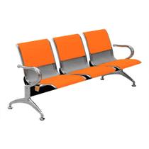 Cadeira Longarina Com Est Cromada 3 Lugares Colors Cadeira Longarina Com Est Cromada 3 Lugares Colors