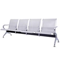 Cadeira Longarina Cromada 4 Lugares