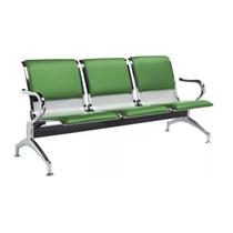 Cadeira Longarina para Recepão Tipo Aeroporto com 3 lugares com Estofado Verde