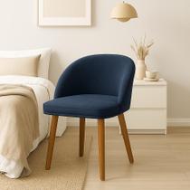Cadeira Lua Slim Decorativa Tecido Veludo Pés Palito