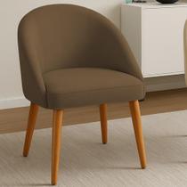 Cadeira Lua Veludo Decorativa Luxo Poltrona Lua Sala de Estar, Salão, Quarto, Estética, Pés Palito, Decoração Recepção Pratikza