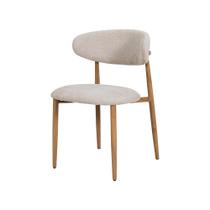 Cadeira Lucy Com Estofado em Linho e Estrutura Metálica para Ambientes Clássicos e Modernos Cadeira Lucy Com Estofado em Linho e Estrutura Metálica para Ambientes Clássicos e Modernos