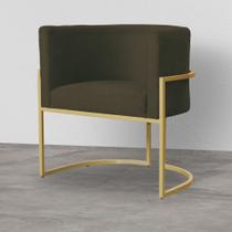 Cadeira Luna para Penteadeira Base de Metal Dourada Suede Escolha sua cor - WeD Decor