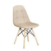 Cadeira Madeira Maciça e Poliuretano Eiffel Botonê