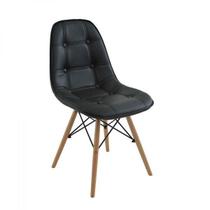 Cadeira Madeira Maciça e Poliuretano Eiffel Botonê