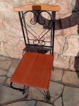 Cadeira madeira peroba com ferro