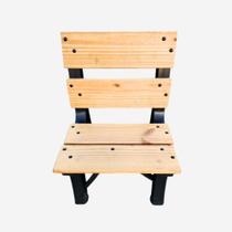 Cadeira Madeira Pinus Pés Injetados 50cm Praça Jardim Varanda Cadeira Madeira Pinus Pés Injetados 50cm Praça Jardim Varanda