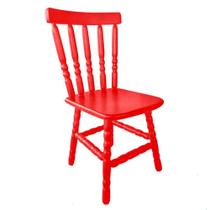 Cadeira madeira vermelha