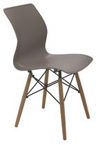 Cadeira maja unicolor 3d summa em polipropileno camurca com base em madeira faia tramontina