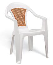 Cadeira Malibu Braços Tela Branca/rádica Tramontina 92230180