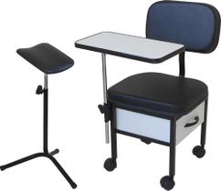 Cadeira Manicure + Suporte Pedicuro - Kit ST01