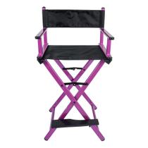 Cadeira Maquiador Diretor Cinema Alumínio Pelegrin PEL-Y01C Preta e Rosa Cadeira Maquiador Diretor Cinema Alumínio Pelegrin PEL-Y01C Preta e Rosa