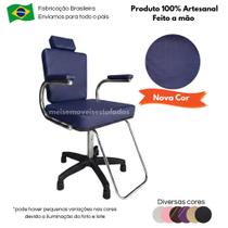 Cadeira Meise Profissional para Salões de Beleza Barbearias Cabeleireiros Encosto Fixo com Regulagem de Altura Sobe e Desce Confortável Pistão a Gás