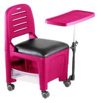 Cadeira Mesa Manicure Cirandinha Bari Rosa - Dompel