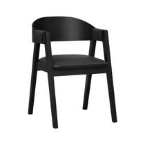 Cadeira Miami Madeira Maciça Encosto Anatômico Curvo Assento Estofado Corano Cadeira Miami Madeira Maciça Encosto Anatômico Curvo Assento Estofado Corano