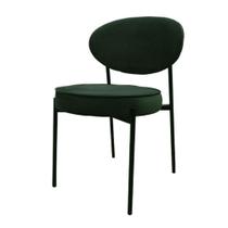 Cadeira Milano Aço Preto - Veludo Verde