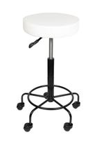 Cadeira Mocho Alto Branca Estética Giratória maca sem encosto altura maxima 79cm Cadeira Mocho Alto Branca Estética Giratória maca sem encosto altura maxima 79cm
