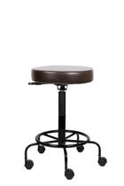 Cadeira Mocho Alto marrom celeste Estética Giratória maca sem encosto altura maxima 79cm Cadeira Mocho Alto marrom celeste Estética Giratória maca sem encosto altura maxima 79cm