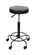 Cadeira Mocho Alto preta Estética Giratória maca sem encosto altura maxima 79cm Cadeira Mocho Alto preta Estética Giratória maca sem encosto altura maxima 79cm