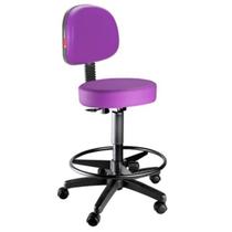 Cadeira Mocho Alto Roxo Clínicas,Estética,Odonto/Renaflex