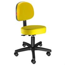 Cadeira Mocho Amarelo Estética Odontologia Secret Renaflex