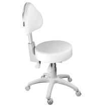 Cadeira Mocho Branco Ergonômico Base Cinza - ULTRA Móveis