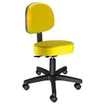 Cadeira Mocho C/ Encosto Giratório Estética Massagista e Tatuador, varias cores direto da Fábrica Renaflex - Mix Moveis