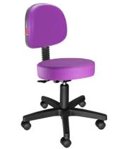 Cadeira Mocho C/ Encosto Giratório Estética Massagista e Tatuador, varias cores direto da Fábrica - Renaflex