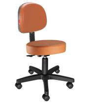 Cadeira Mocho C/ Encosto Giratório Estética Massagista e Tatuador, varias cores direto da Fábrica Renaflex
