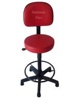 Cadeira mocho caixa alta - aro - base fixa - sapata para balcao recepçao mercado portaria - corano vermelha