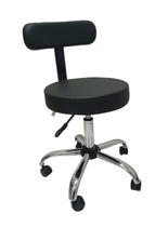 Cadeira Mocho Com Encosto - Base Cromada