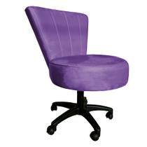 Cadeira Mocho Costurado Elegância Veludo Base Giratória - Pallazio