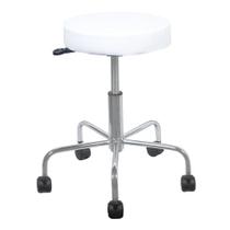 Cadeira mocho cromada branca