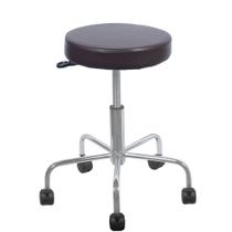 Cadeira mocho cromada preta