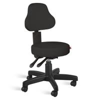 Cadeira Mocho Encosto Alto Back System material sintético Cor:Preto