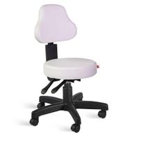 Cadeira Mocho Encosto Alto Back System Revestimento Material Sintético Branco