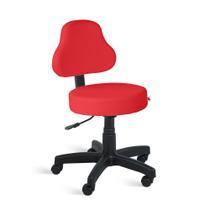 Cadeira Mocho Encosto Alto Giratória Revestimento sintético vermelho - Shopcadeiras