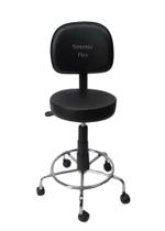 Cadeira Mocho Encosto Secretaria-Base Cromada -Regulagem Cadeira Mocho Encosto Secretaria-Base Cromada -Regulagem