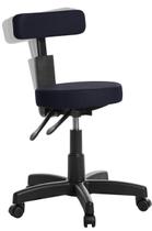 Cadeira Mocho Ergonômica Estética Clinica RCE Azul Escuro