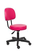 Cadeira Mocho Estética Dentista Tatuador Tatoo rosa com Encosto Cadeira Mocho Estética Dentista Tatuador Tatoo rosa com Encosto