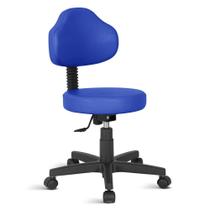 Cadeira Mocho Estética Odontologia Plus Rv - Azul Escuro